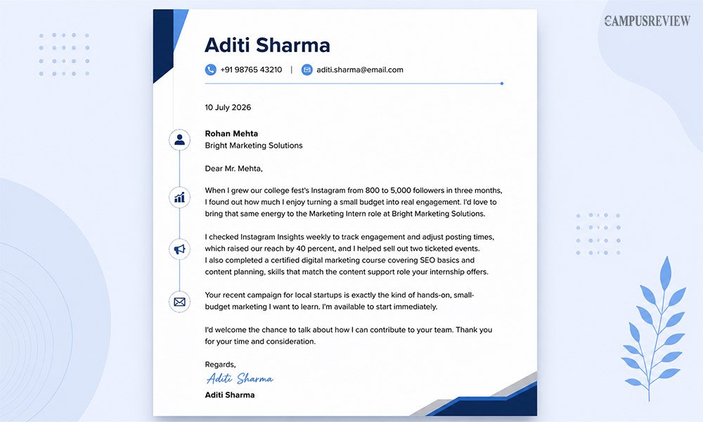 Marketing Role Cover Letter Example