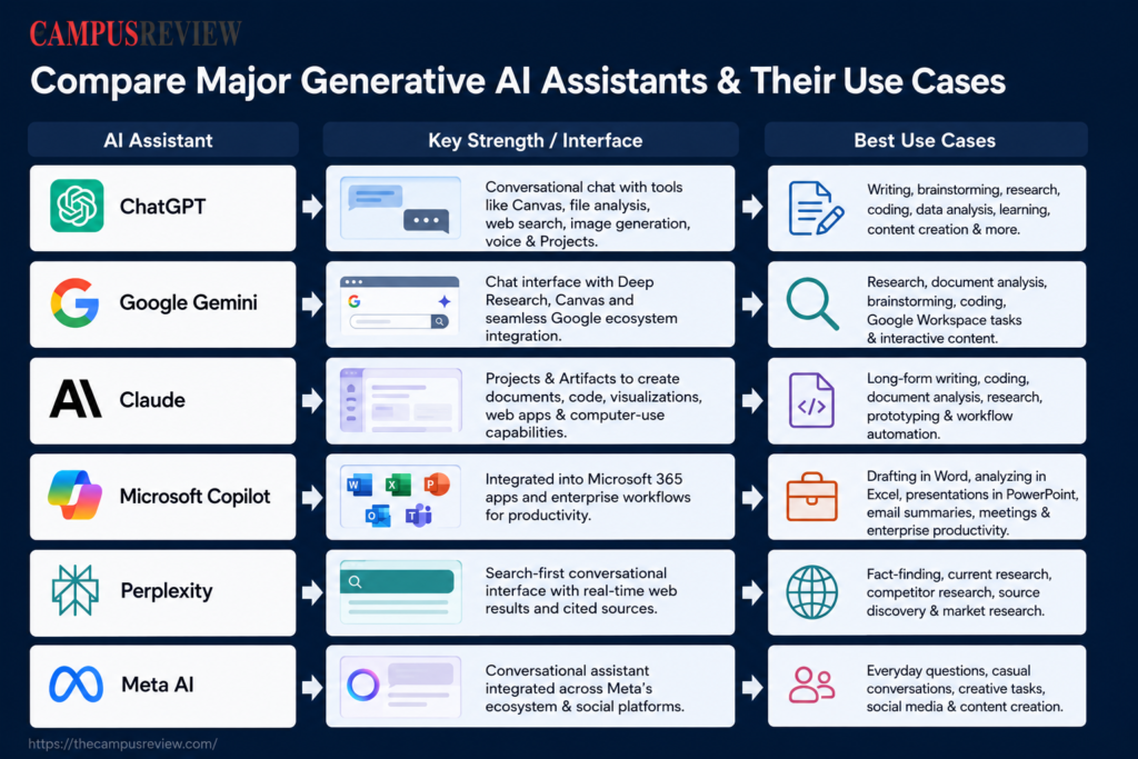 Major AI Assistance and use cases
