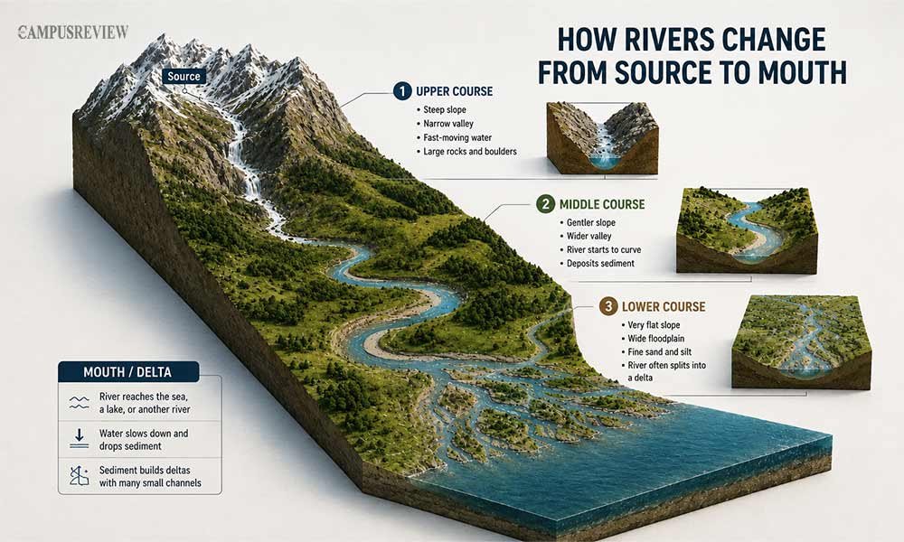 How Rivers Change From Source to Mouth