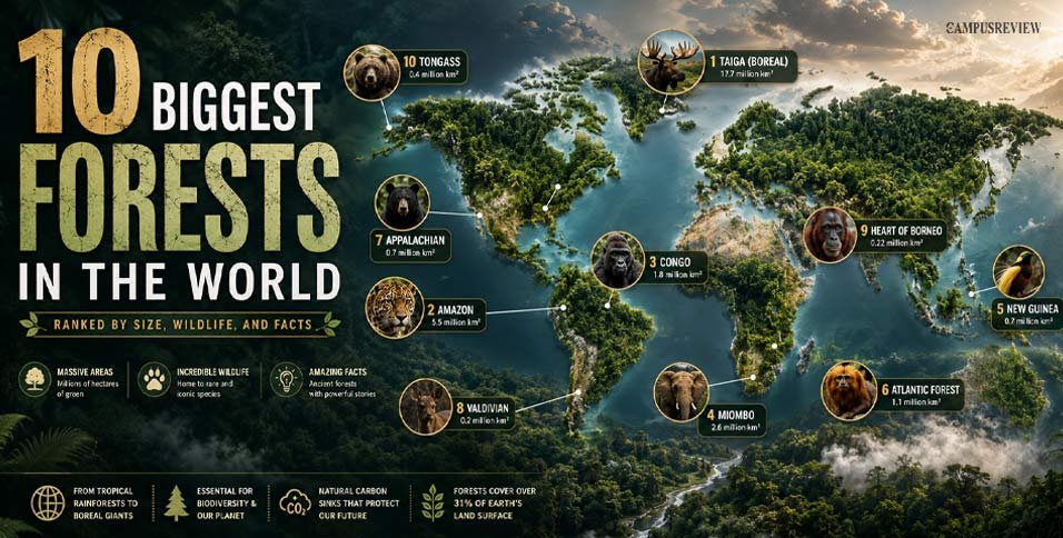 10 Largest Forests in the World Ranked by Size, Wildlife, and Facts