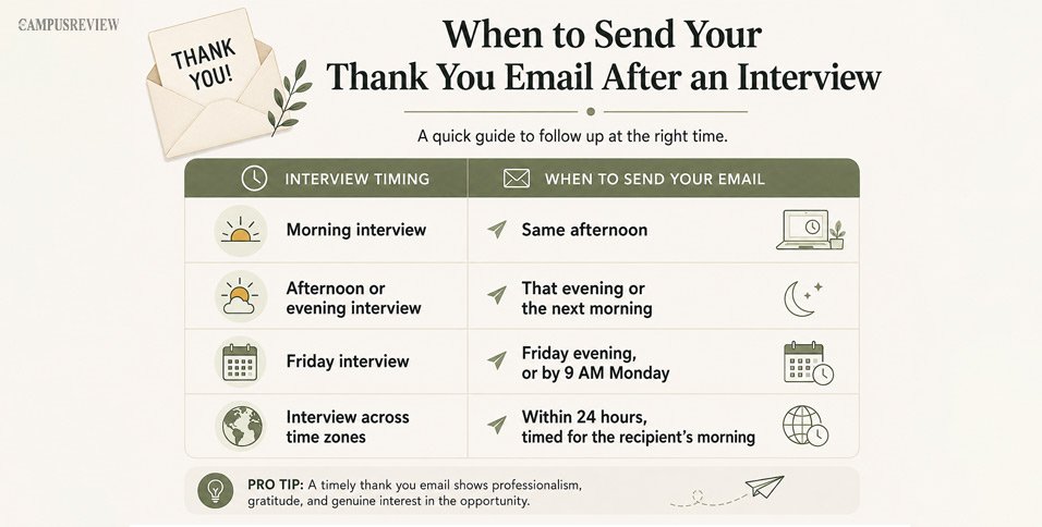 When to Send Your Thank You Email After an Interview