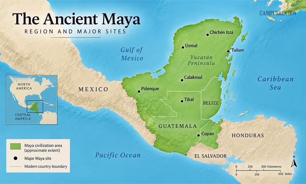 Ancient Maya Civilisation Map