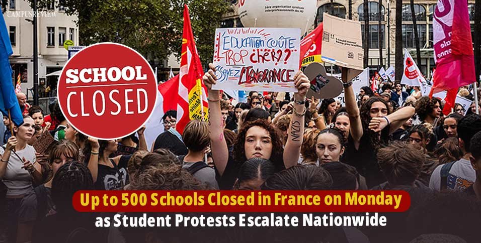 Up to 500 Schools Closed in France on Monday as Student Protests Escalate Nationwide