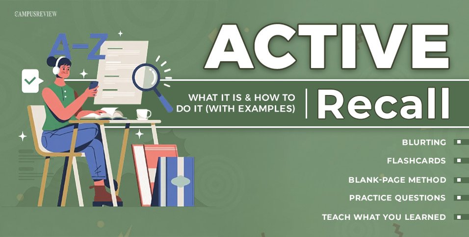 Active Recall: What It Is, How to Use It, Techniques, and Examples for Better Learning
