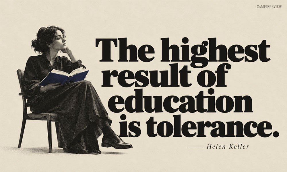 The highest result of education is tolerance.